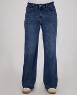 Je m'appelle Broeken Dark Blue Denim / XS / (32'') Pant Straight Stretch Denim | Dark Blue Denim