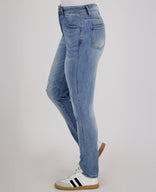 Je m'appelle Broeken Pant Comfy Superstretch Denim | Blue Denim Washed