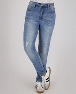 Je m'appelle Broeken Pant Comfy Superstretch Denim | Blue Denim Washed