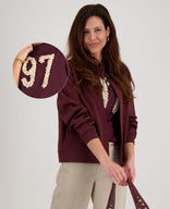 Je m'appelle Tops Burgundy / XS Tee Flower | Burgundy