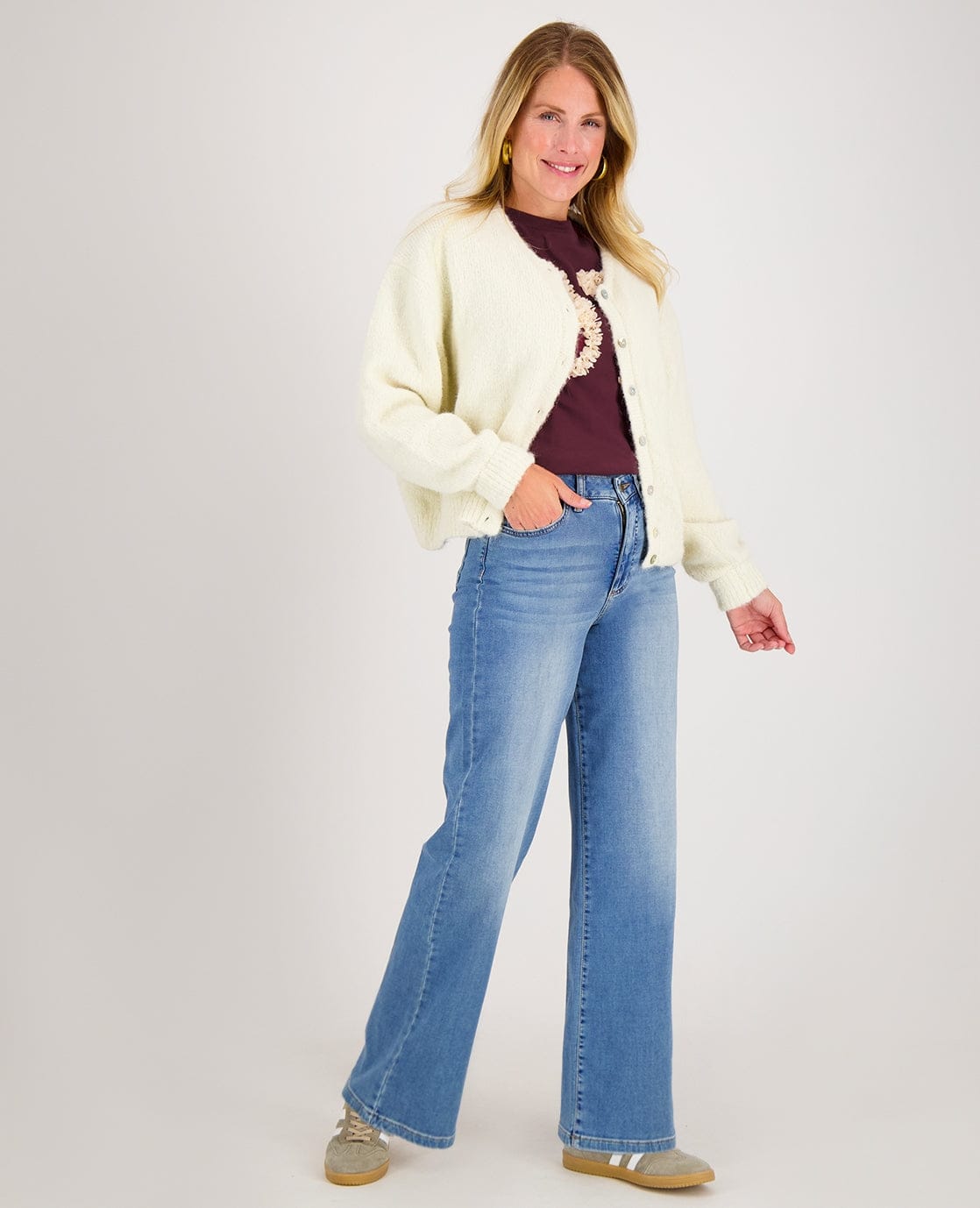 Je m'appelle Tops Tee Flower | Burgundy