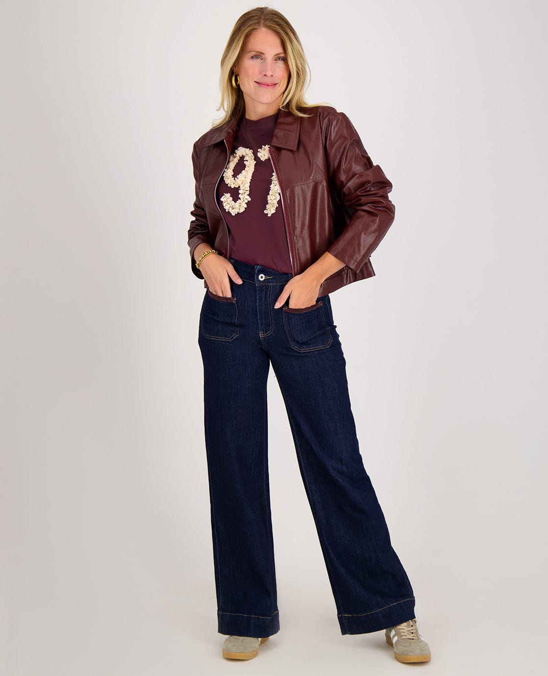 Je m'appelle Broeken Pant Straight Stretch Denim | Dark Blue Denim