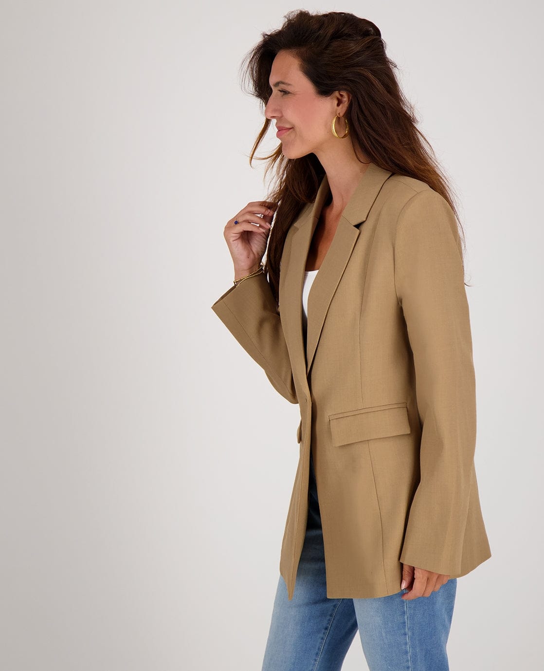 Je m'appelle Jassen Blazer Straight | Light Toffee