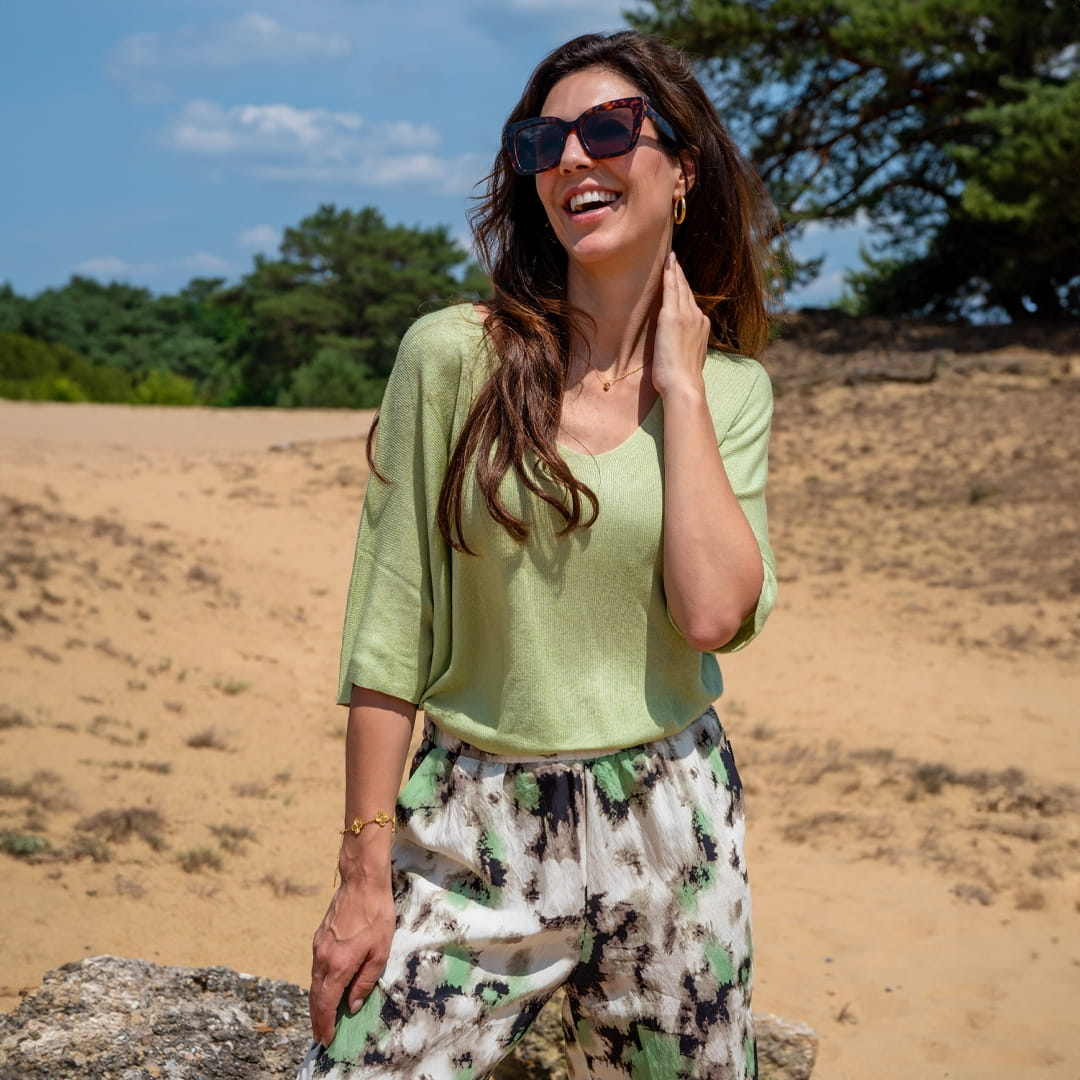 Je m'appelle Tops Light Green / XS Pull Summer | Light Green