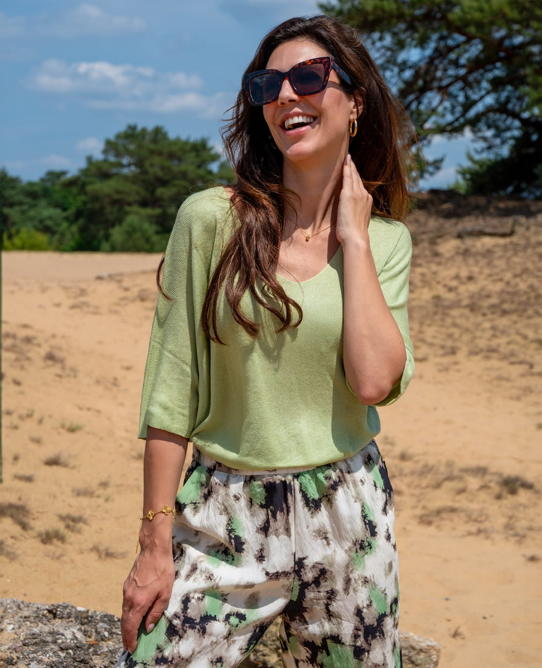 Je m'appelle Tops Pull Summer | Light Green