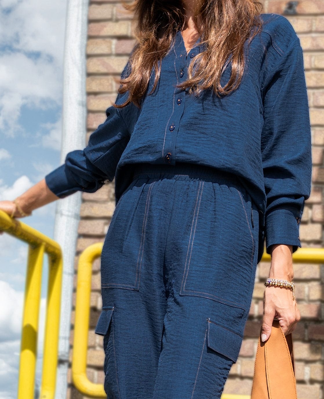 Je m'appelle Tops Blouse Olivia | Dark Denim Blue