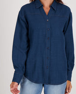 Je m'appelle Tops Blouse Olivia | Dark Denim Blue