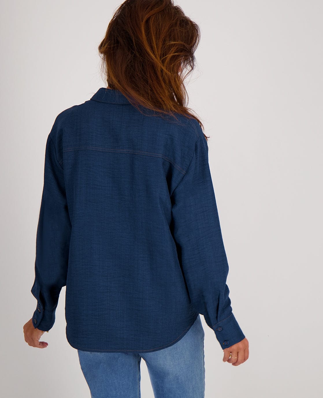 Je m'appelle Tops Blouse Olivia | Dark Denim Blue