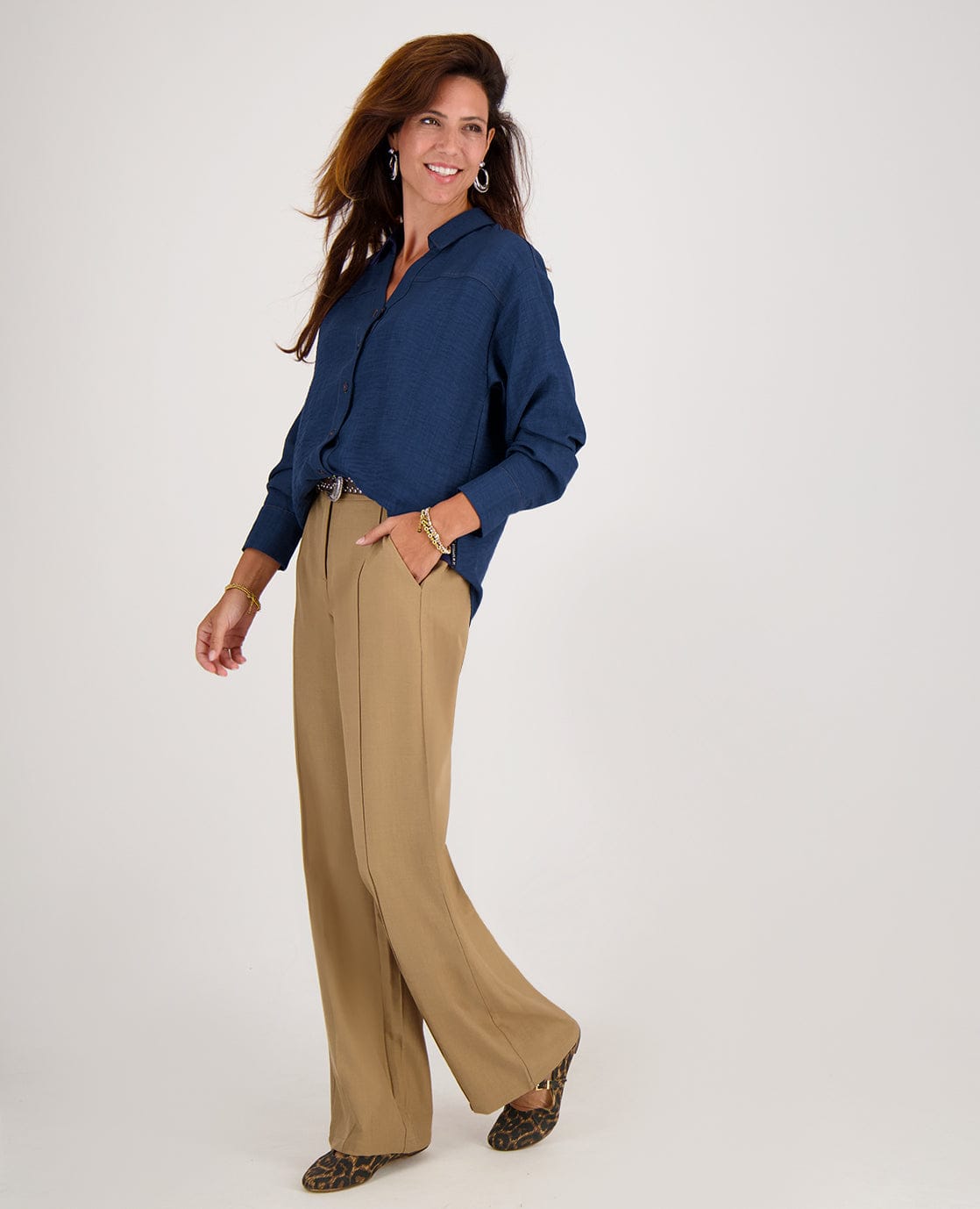 Je m'appelle Tops Blouse Olivia | Dark Denim Blue