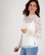Je m'appelle Tops Top Lace | Porselein wit