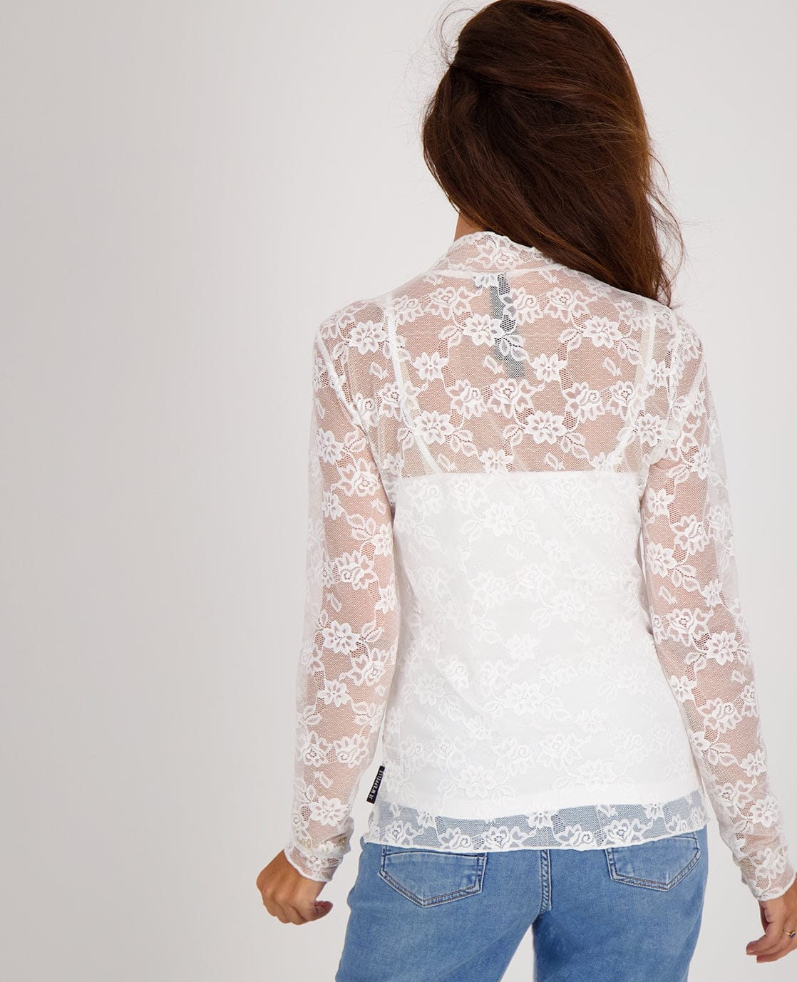 Je m'appelle Tops Top Lace | Porselein wit