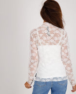 Je m'appelle Tops Top Lace | Porselein wit