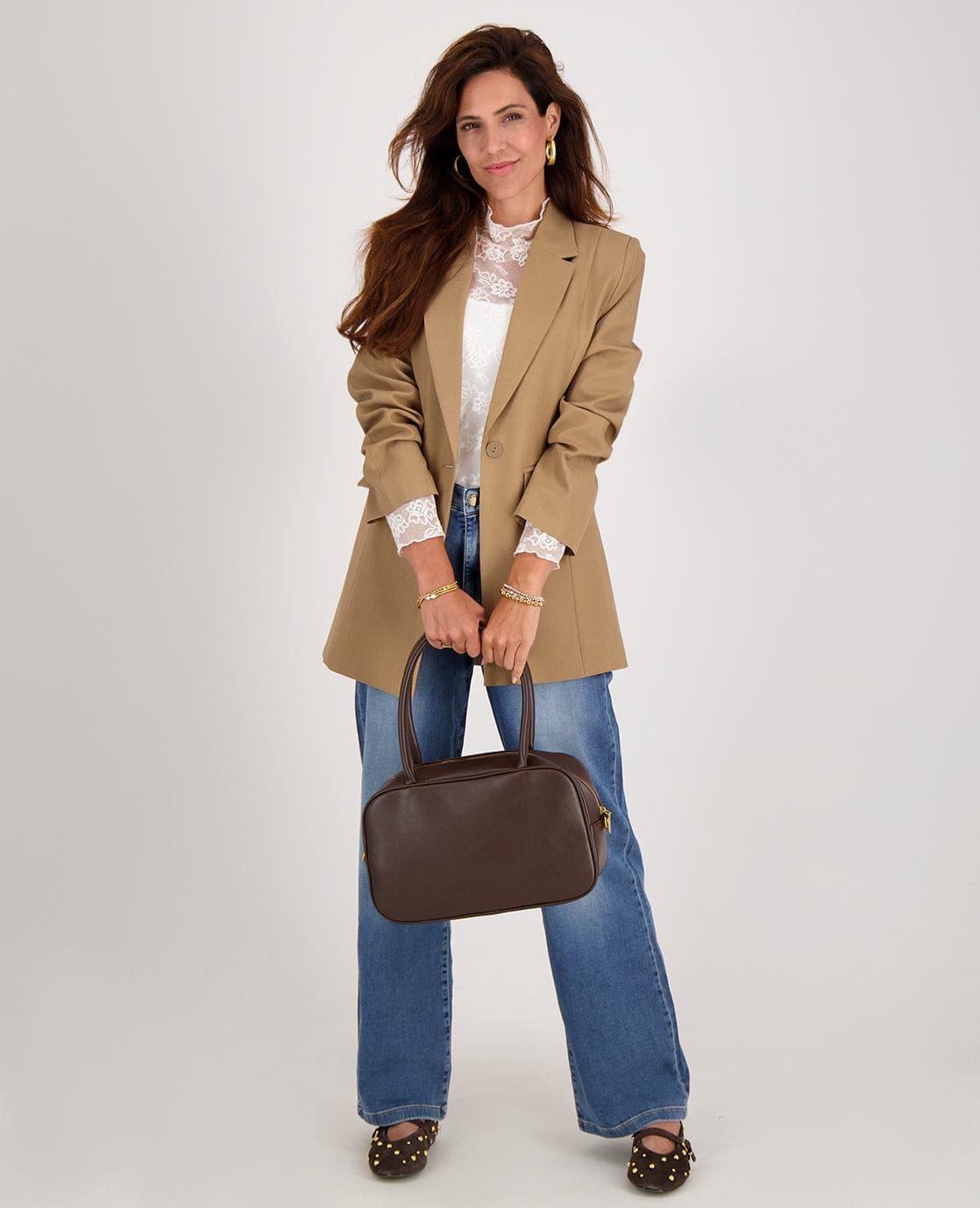 Je m'appelle Tops Top Lace | Porselein wit