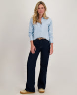 Je m'appelle Broeken Pant Romee Jogg Denim | Dark Denim Pinstripe