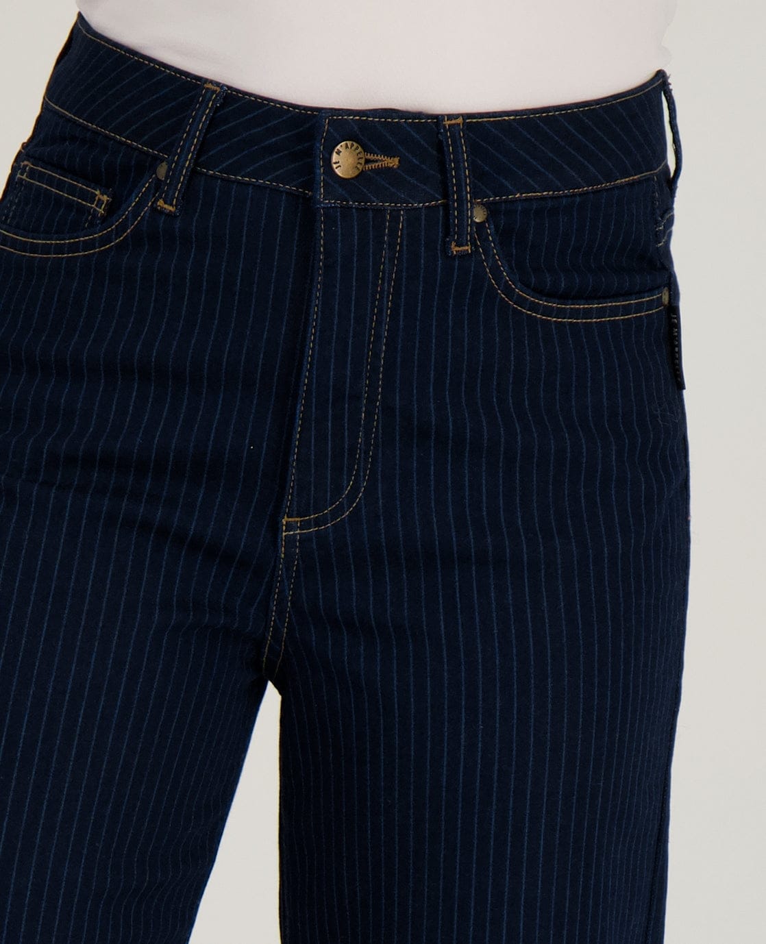 Je m'appelle Broeken Pant Romee Jogg Denim | Dark Denim Pinstripe