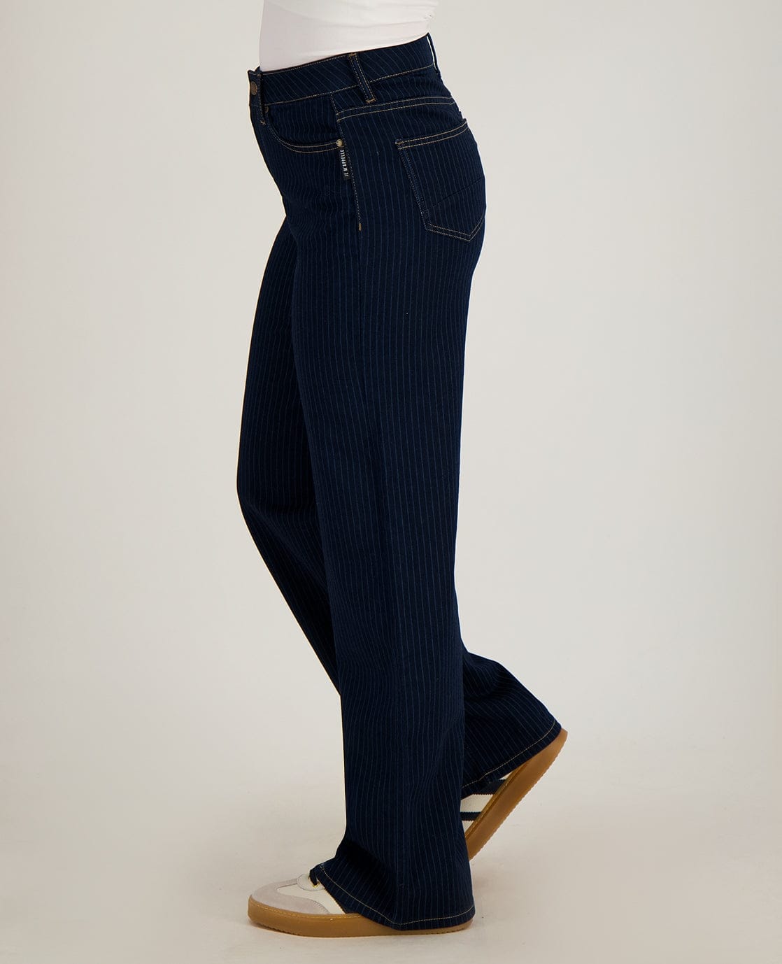 Je m'appelle Broeken Pant Romee Jogg Denim | Dark Denim Pinstripe
