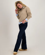 Je m'appelle Broeken Pant Romee Jogg Denim | Dark Denim Pinstripe