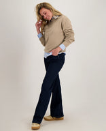 Je m'appelle Tops Pull Flowers | Camel