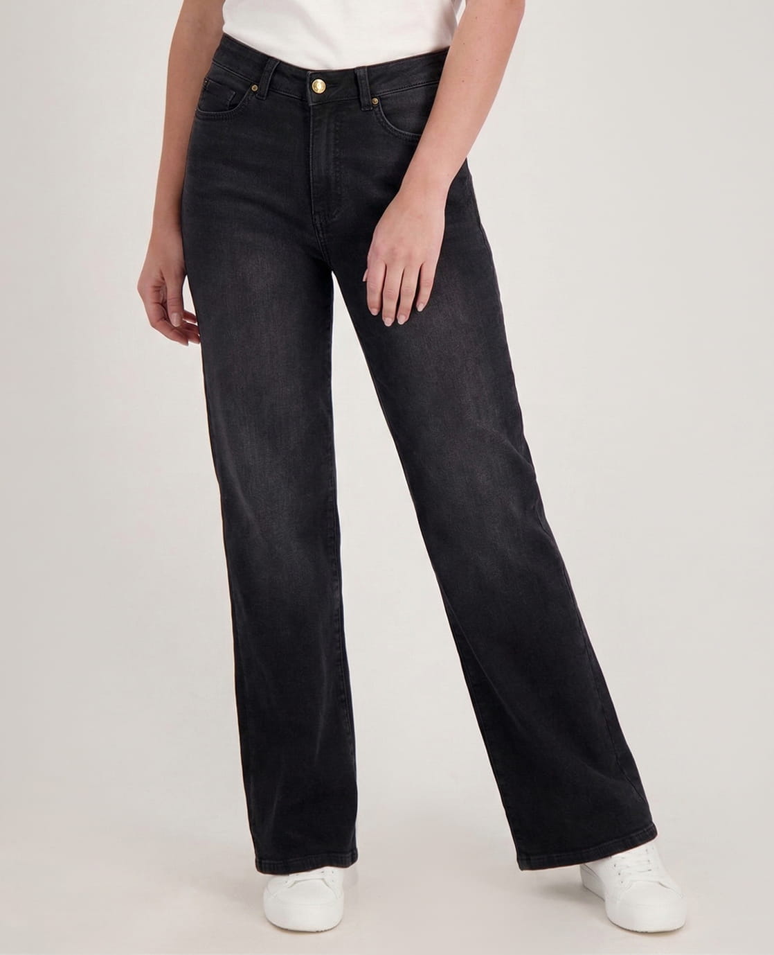 Je m'appelle Broeken Black Denim / XS / (30'') Pant Romee Jogg Denim | Black Denim