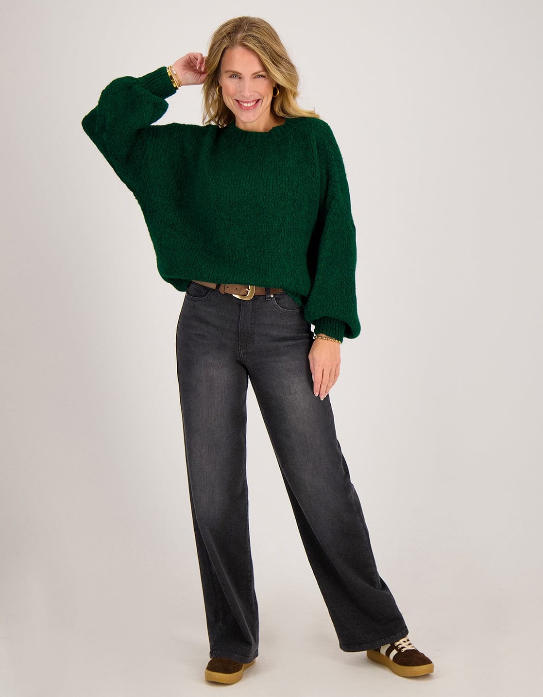 Je m'appelle Tops Pull Chunky | Bottle Green
