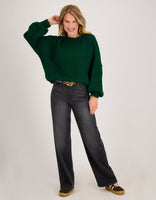 Je m'appelle Tops Pull Chunky | Bottle Green