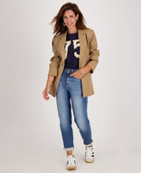 Je m'appelle Tops Tee Flower | Donkerblauw