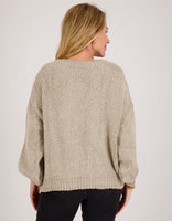 Je m'appelle Tops Pull Chunky | Light Taupe Melange