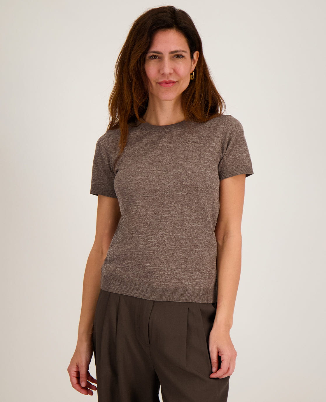Je m'appelle Tops Taupe Melange / XS Top Esmay | Taupe Melange