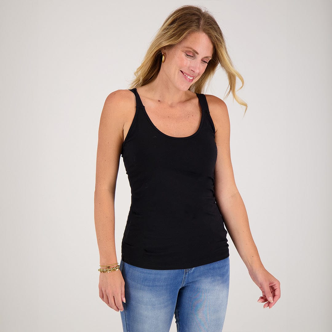 Je m'appelle Tops Tanktop | Zwart