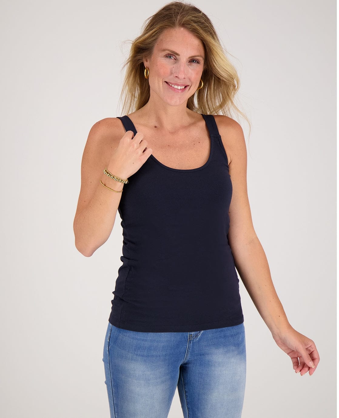 Je m'appelle Tops Donkerblauw / XS Tanktop | Donkerblauw