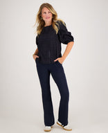 Je m'appelle Broeken Pant Lyon Flare Travel +++ | Donkerblauw