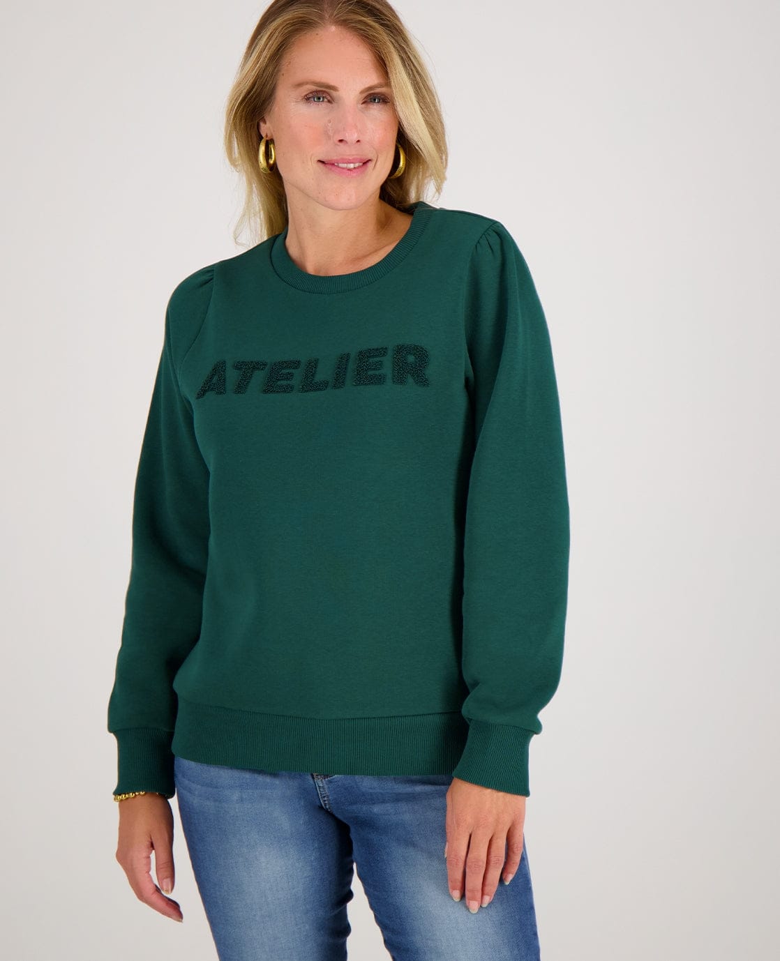 Je m'appelle Tops Sweater Ella | Bottle Green