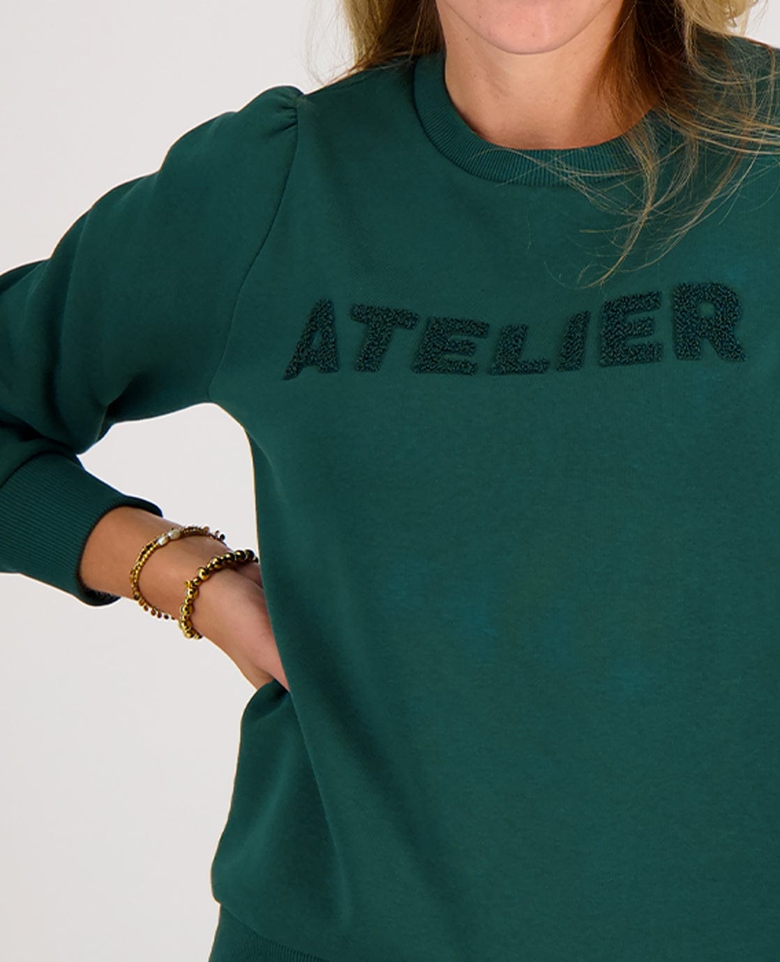 Je m'appelle Tops Sweater Ella | Bottle Green