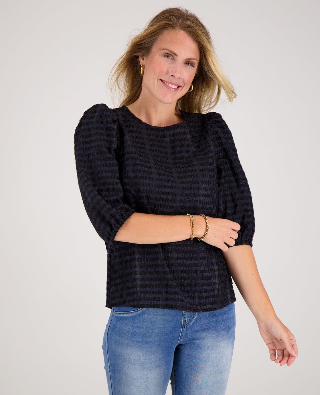 Je m'appelle Tops Top Marlou | Zwart/Donkerblauw