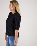 Je m'appelle Tops Top Marlou | Zwart/Donkerblauw