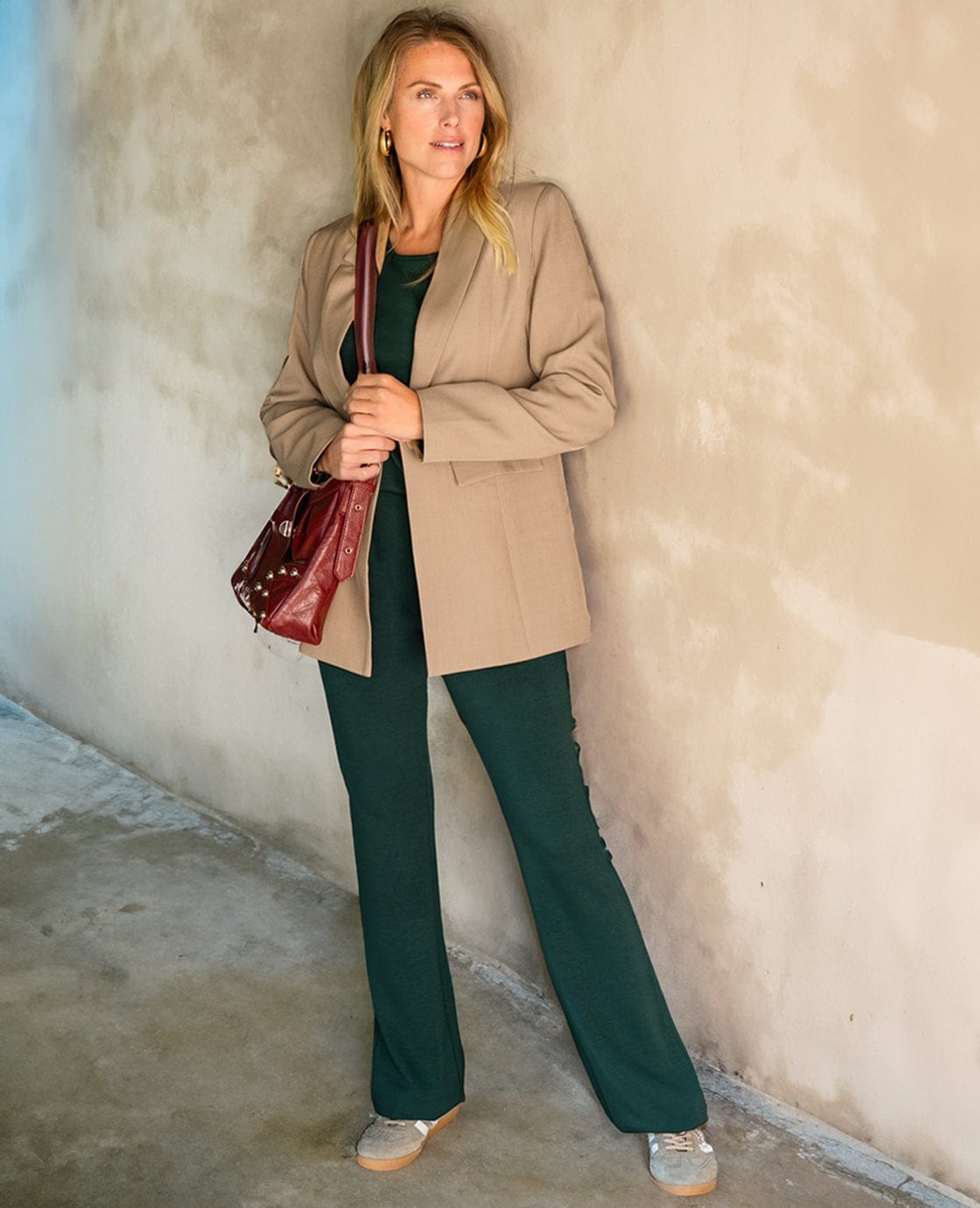 Je m'appelle Broeken Bottle Green / XS / Regular Pant Flare | Bottle Green