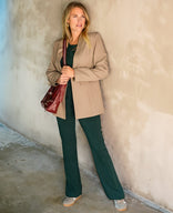 Je m'appelle Broeken Bottle Green / XS / Regular Pant Flare | Bottle Green