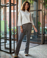 Je m'appelle Broeken Dark Greige/Zwart / XS / Regular Pant Flare Jacky | Dark Greige/Zwart