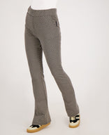 Je m'appelle Broeken Pant Flare Jacky | Dark Greige/Zwart
