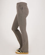 Je m'appelle Broeken Pant Flare Jacky | Dark Greige/Zwart