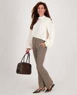 Je m'appelle Broeken Pant Flare Jacky | Dark Greige/Coffee