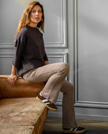Je m'appelle Broeken Dark Greige/Coffee / XS / Regular Pant Flare Jacky | Dark Greige/Coffee