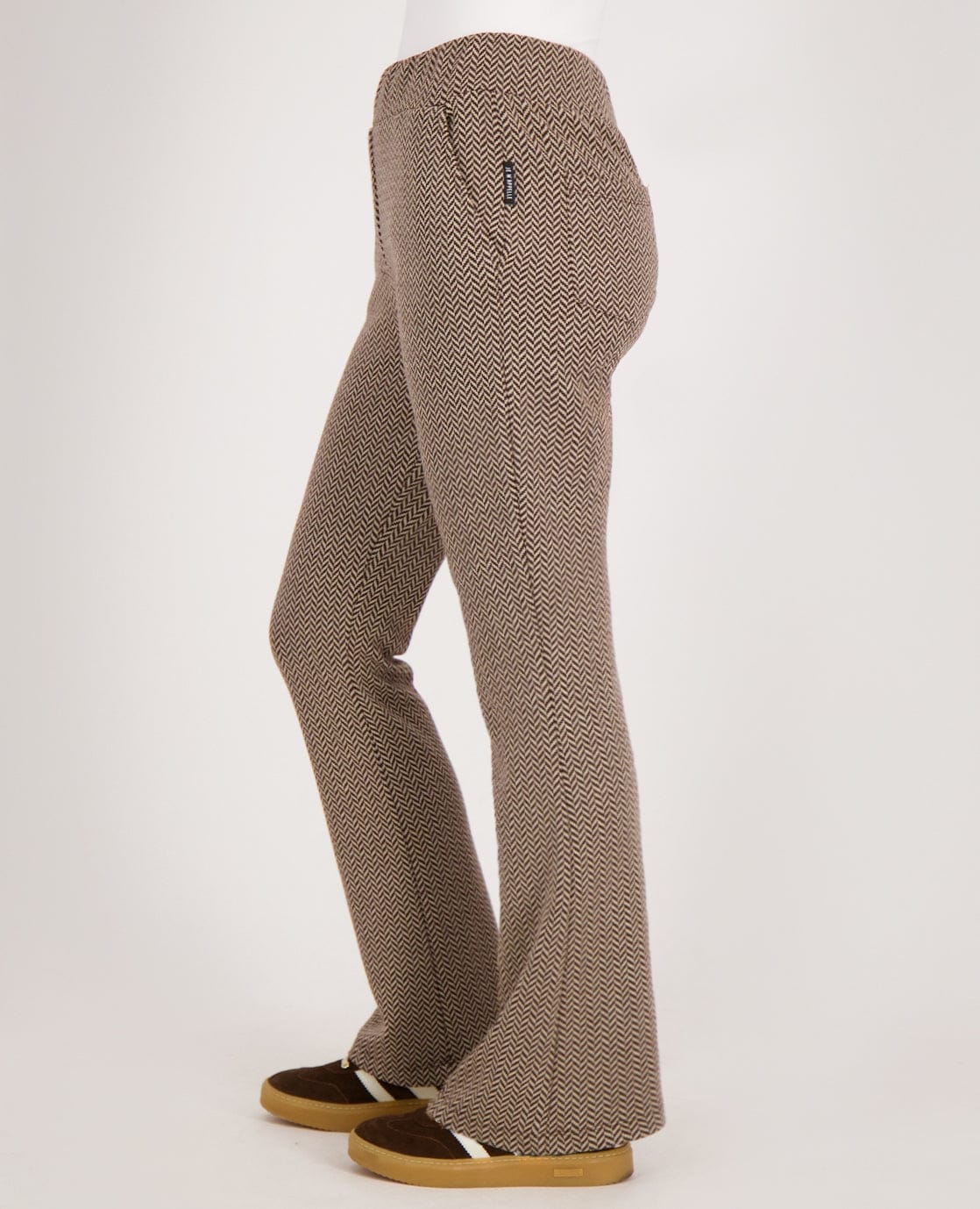 Je m'appelle Broeken Pant Flare Jacky | Dark Greige/Coffee