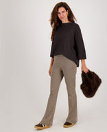 Je m'appelle Broeken Pant Flare Jacky | Dark Greige/Coffee