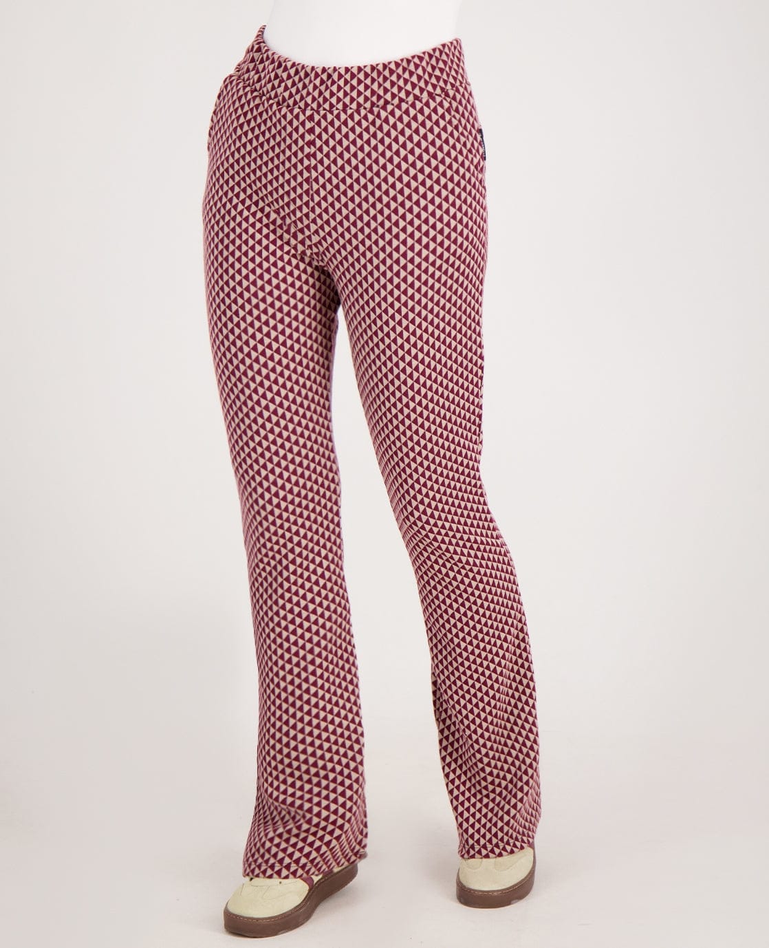 Je m'appelle Broeken Pant Flare Jacky | Burgundy/Dark Greige