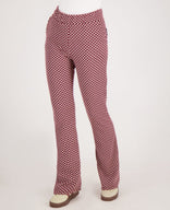 Je m'appelle Broeken Pant Flare Jacky | Burgundy/Dark Greige