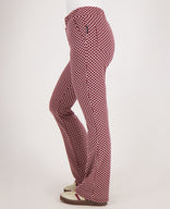 Je m'appelle Broeken Pant Flare Jacky | Burgundy/Dark Greige