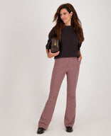 Je m'appelle Broeken Pant Flare Jacky | Burgundy/Dark Greige