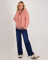 Je m'appelle Tops Blouse Satin | Burgundy / Pink