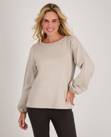 Je m'appelle Tops Top Pintuck | Light Taupe